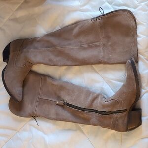 Frye Sacha Otk Pointed Toe Leather Over The Knee Boot In Ash